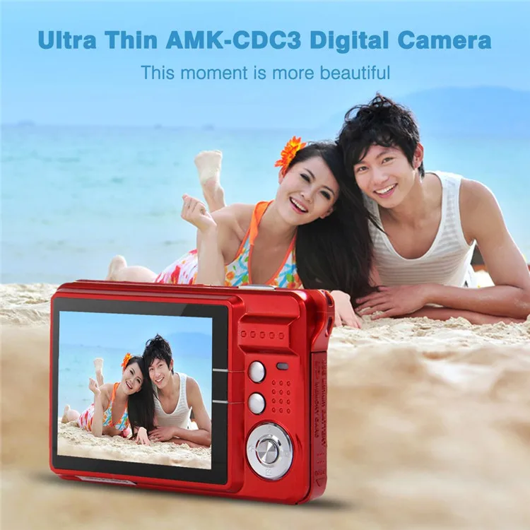 Ультра тонкая AMK-CDC3 цифровая камера 5 мегапиксельная Мини HD съемка камера портативная мульчеязычная фотография Цифровая камера