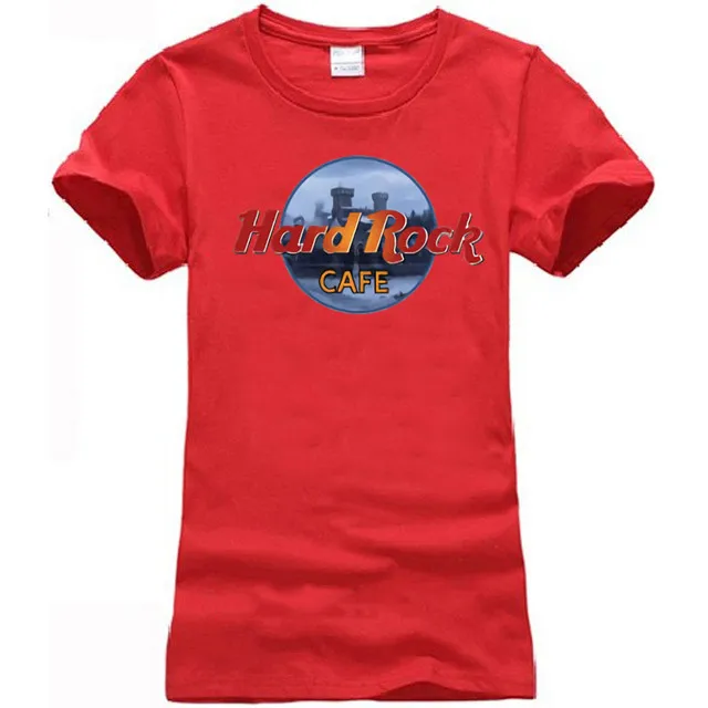 women red Рубашка с Winterfell Хард Рок кафе - Цвет: women red