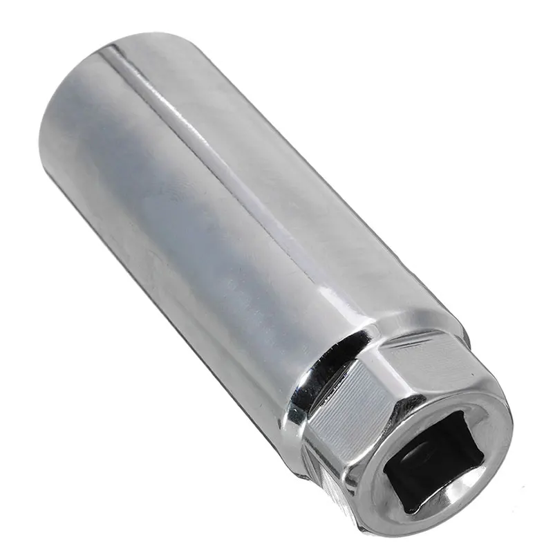 Universal 1pc 22mm 7/8'' Chrome Lambda O2 Oxygen Sensor Socket Removal Tool Side Wire Cutout 1/2'' Drive