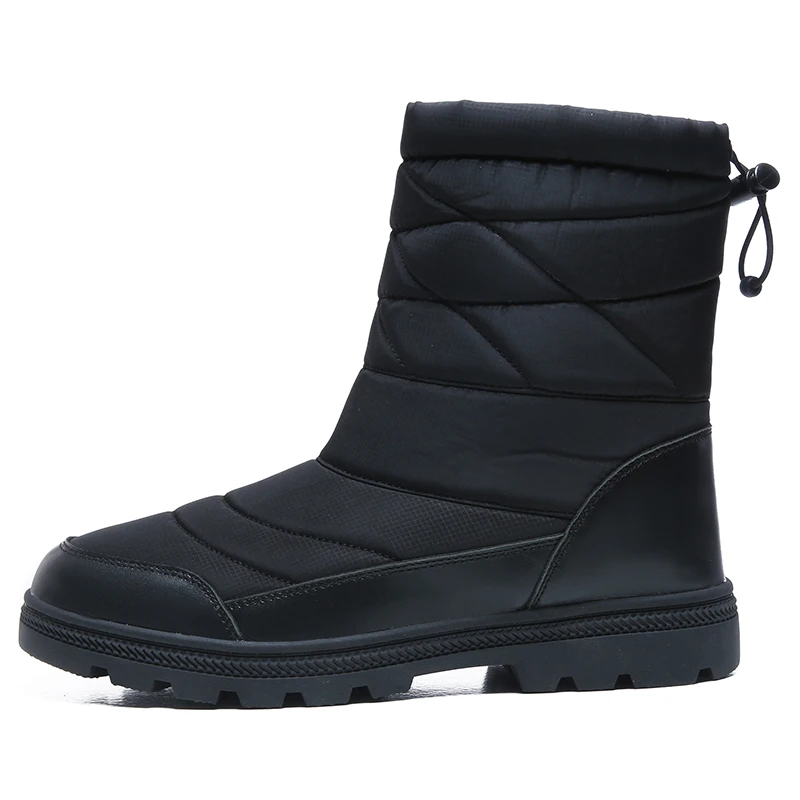 Winter men's leather large size outdoor cotton shoes plus fertilizer to increase tarpaulin high to help cotton to keep warm