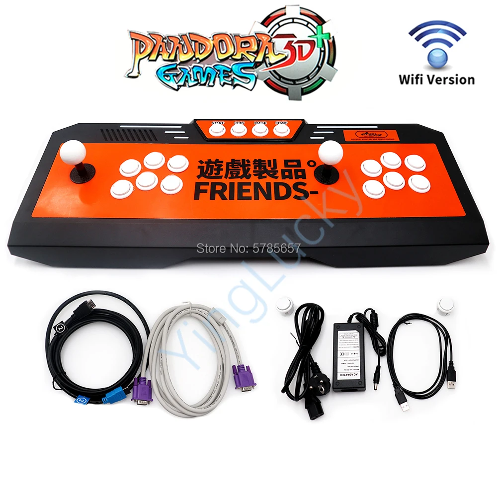 Pandora Box 3D Arcade Box 4018 in 1 Wifi Version No Delay Joystick Light Buttons PCB Controller Recreational Retro Console Pandora Box 3D Arcade Box 4018 in 1 Wifi Version No Delay Joystick Light Buttons PCB Controller Recreational Retro Console