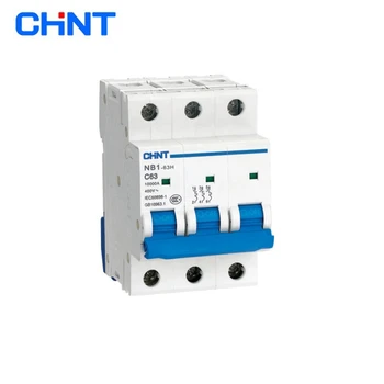 

CHINT NB1-63H 3P C Mini Circuit Breaker MCB 35mm Din Rail Mount Breaking Capacity 10KA