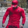 Casual Long sleeve Cotton T shirt Men Gym Fitness Bodybuilding Workout Skinny t shirt Male Print
