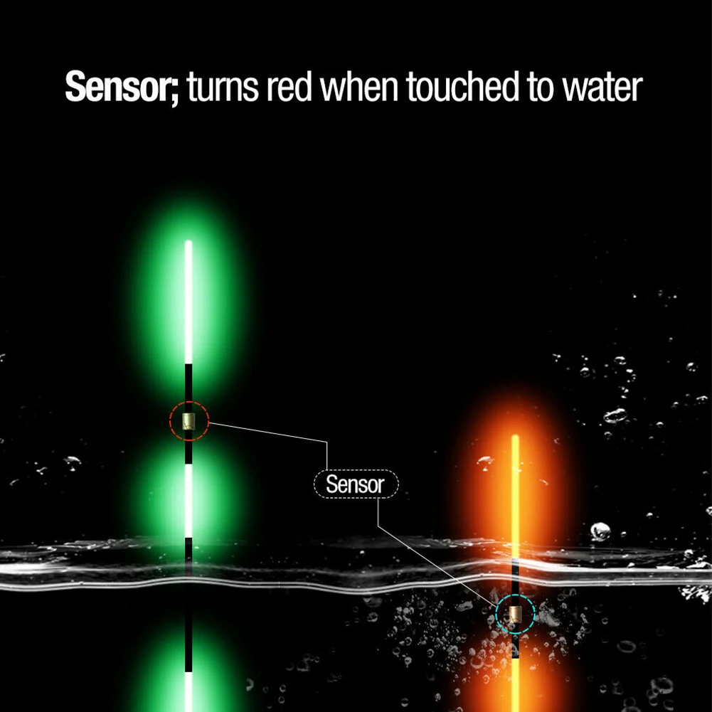 Luminous Smart LED Fishing Float High Sensitivity Alarm Fish Bite Color Change Electronic Buoy Fish Floating Bobber Stick