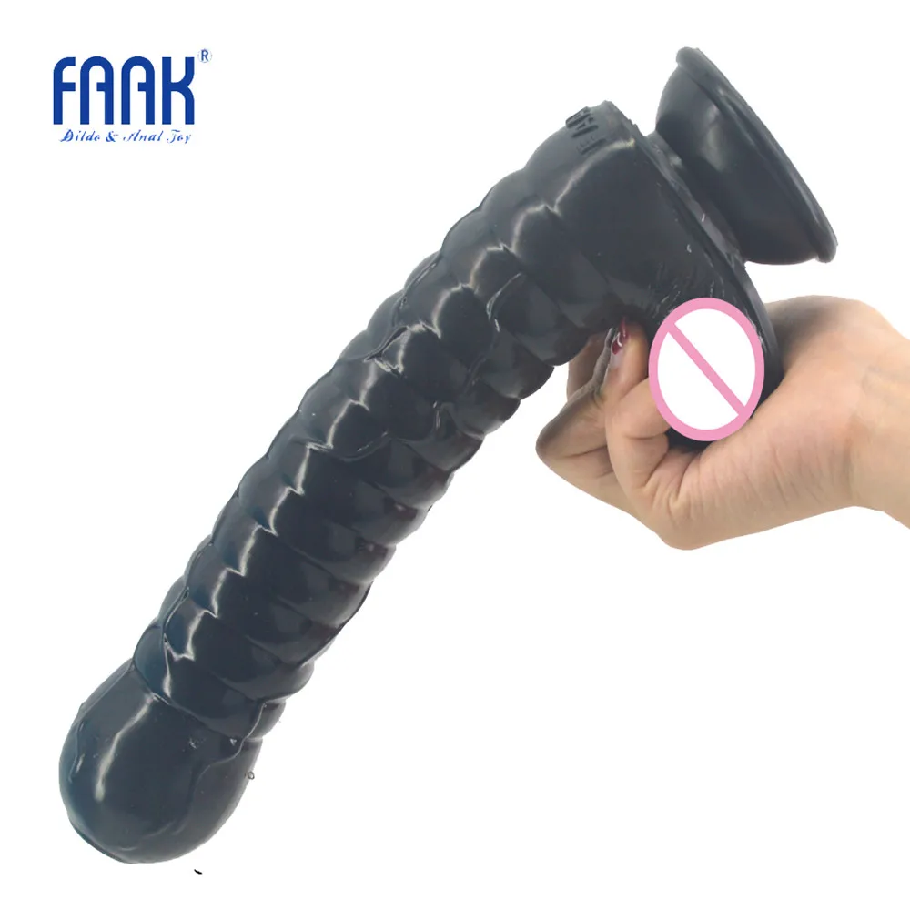 FAAK длинный силиконовый фаллоимитатор реалистичный пенис с бусинами foreskin