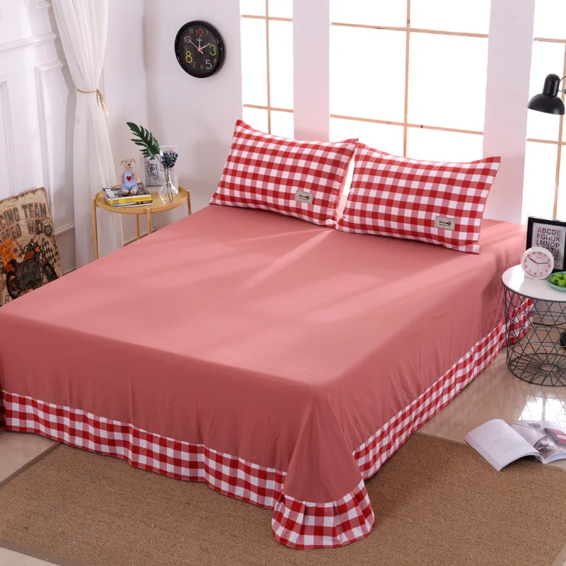 Claroom красная клетчатая юбка-кровать простая Мягкая юбка для кровати Комплект
