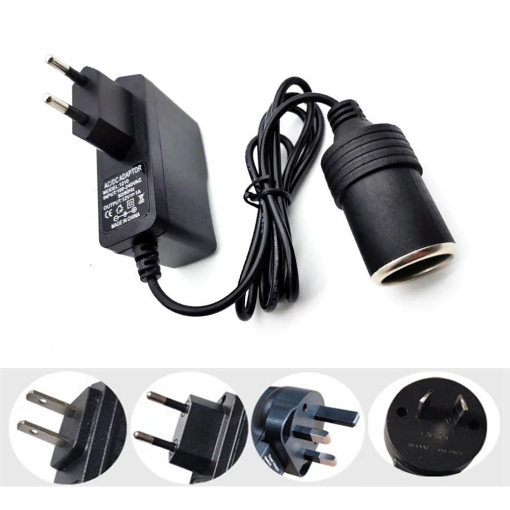 Adaptateur secteur pour voiture, 110V, 220V vers DC, 12V, 1A