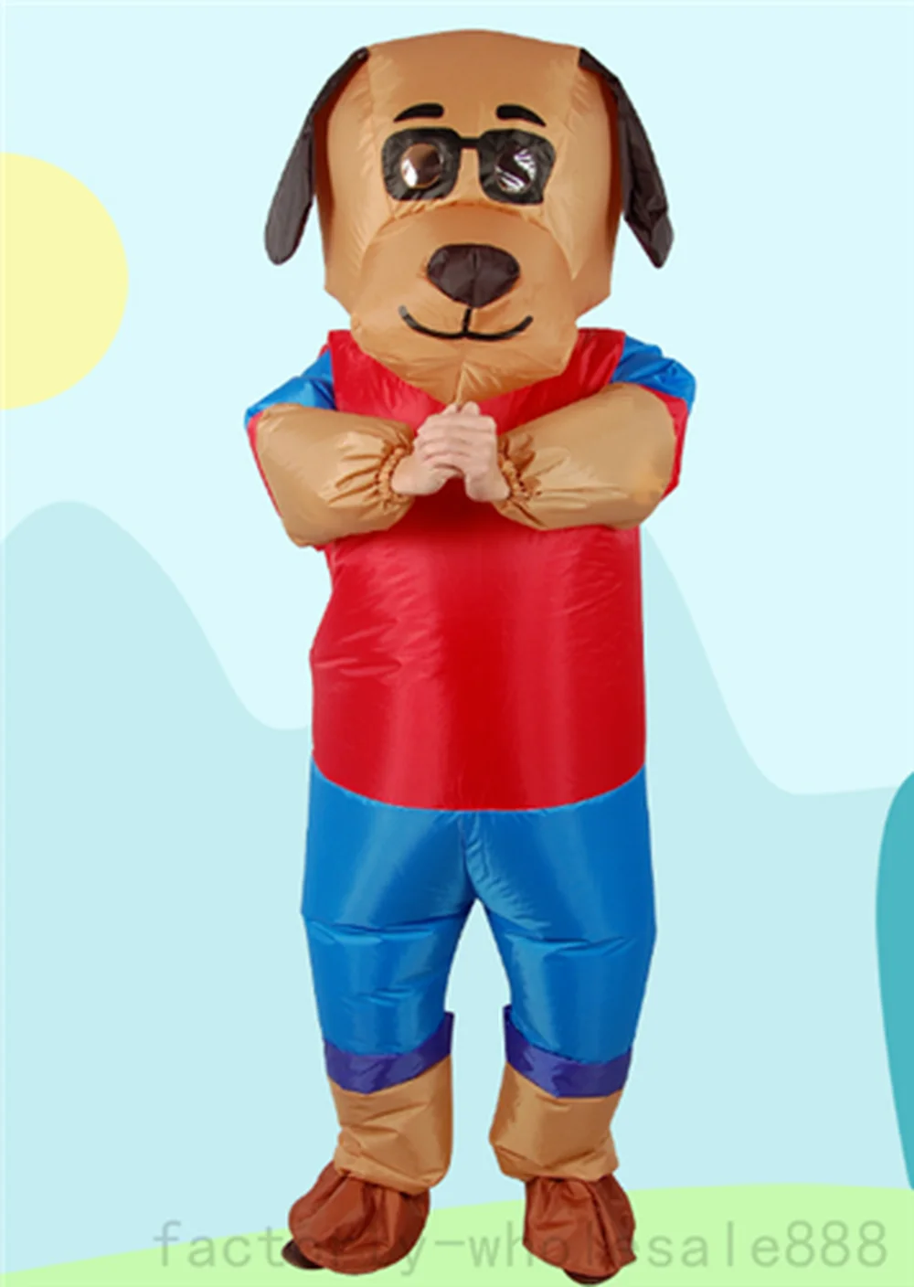 New Halloween Inflatable Dog Mascot Costume Suits Cosplay Party Dress Outfits Clothing Advertising Carnival Christmas Adults