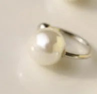 Large Silver Простой джокер имитация жемчуга круглые маленькие Клипсы Серьги не пирсинг u-образный зажим для на Хрящ уха женственные модные ювелирные изделия вечерние свадебные - Окраска металла: Large Silver