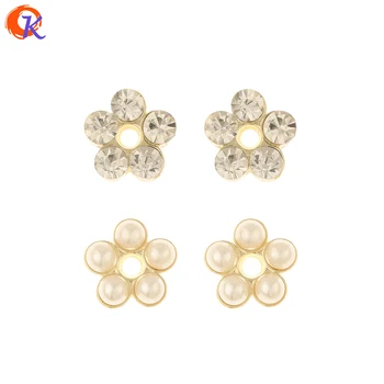 

Cordial Design 100Pcs 12*12MM Jewelry Accessories/Rhinestone Charms/Flower Shape/Imitation Pearl/DIY Making/Hand Made/Pendant