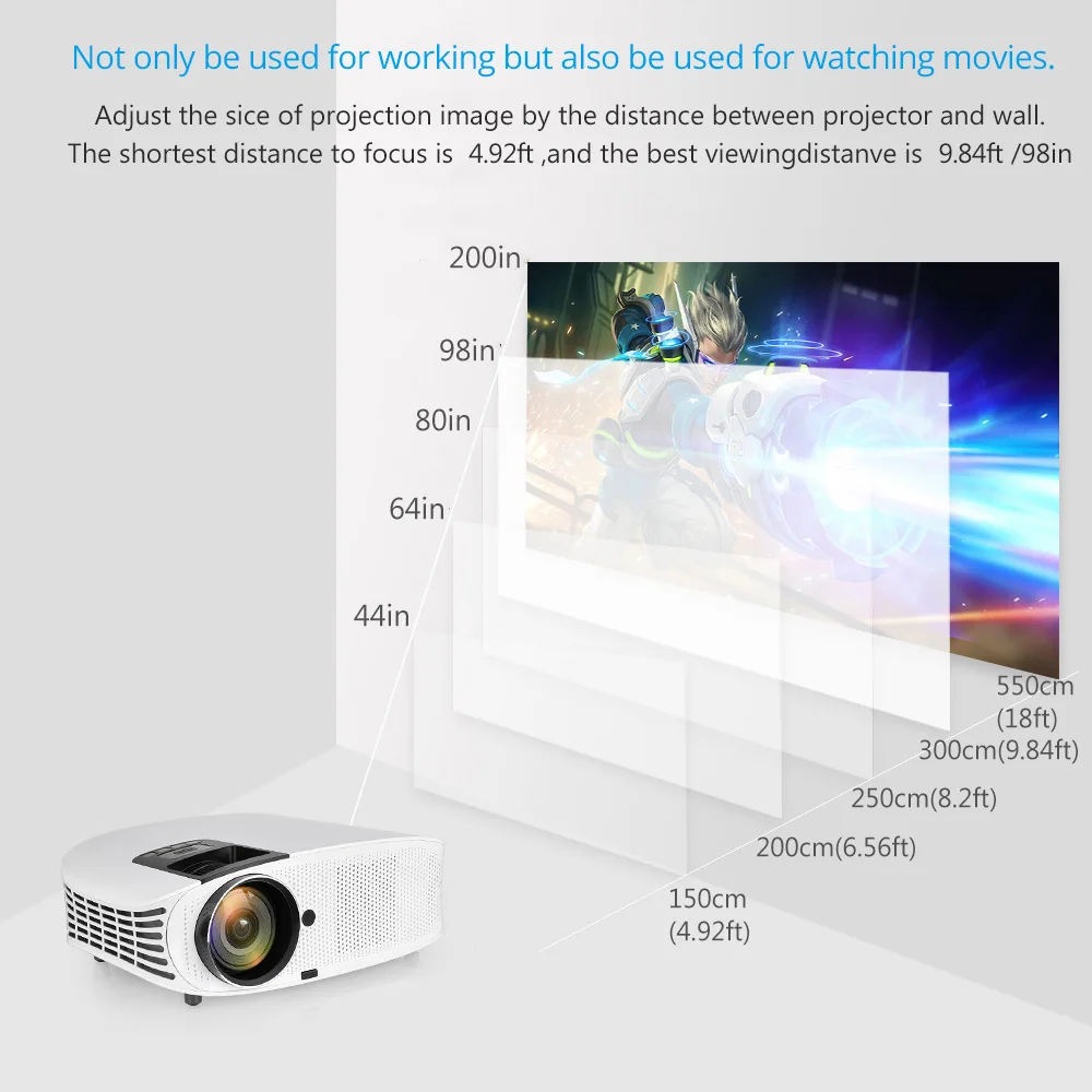 AAO YG600 HD Проектор 4000лм LCD проектор для дома Full 1080P Домашний театр HDMI VGA USB Видео 3D
