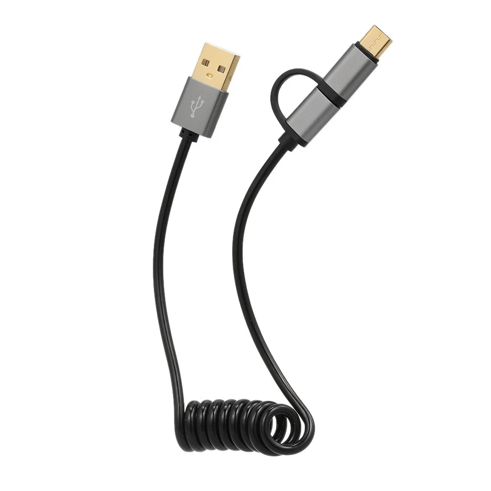 Micro USB и type-C 2 в 1 кабель для зарядки 50 см кабель для быстрой зарядки кабель для передачи данных совместим с huawei samsung