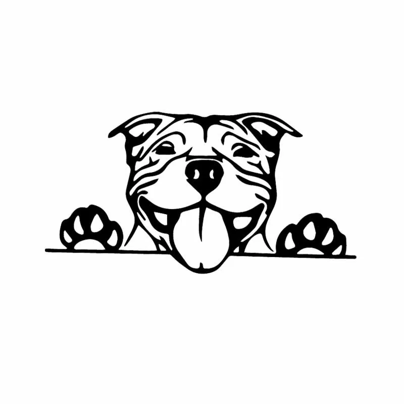 

Creative Paws Up Pitbull Bully Dog Decal Car Sticker Black/Silver Cover Scratches Waterproof Pvc 15.7cm X 8.2CM