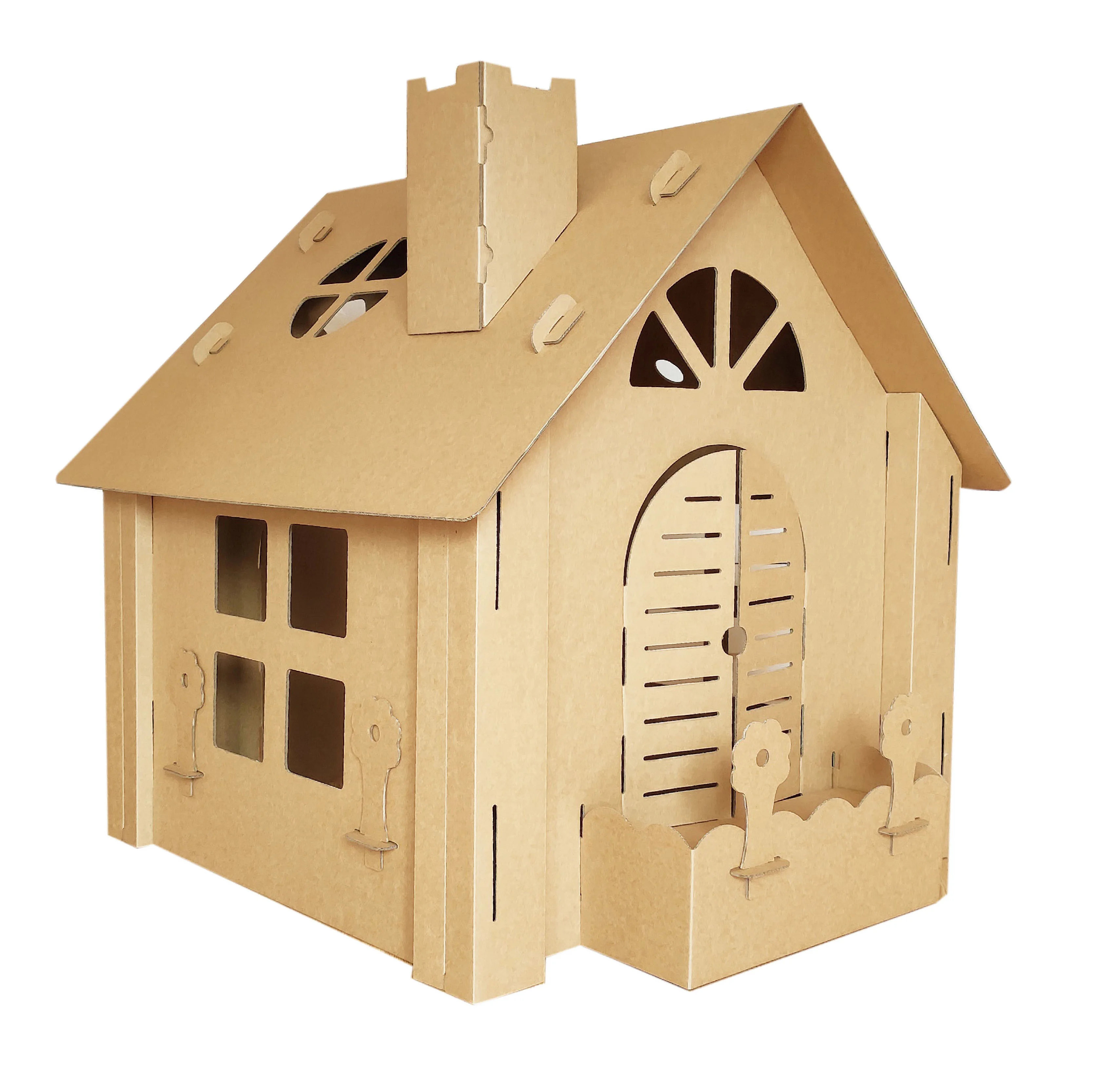 [Funny] Kids Tent DIY Graffiti drawing Paper castle tent Paper palace Children Indoor Outdoor game tent Room House baby gift 2