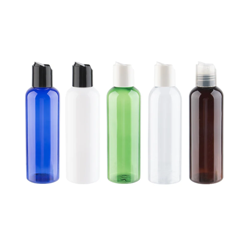 

200ml High Quality Round Refillable Cosmetic Containers With Disc Top Cap 200cc PET Shampoo Liquid Soap Bottle Travel Bottle