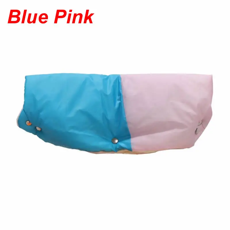 Blue Pink Детские зимние теплые варежки на коляску, коляска, муфта для рук, водонепроницаемый аксессуар для коляски, детская коляска, клатч, тележка, флисовые перчатки - Цвет: Blue Pink