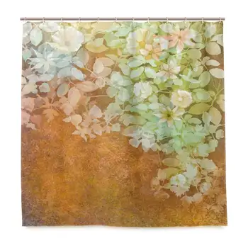 

Shower Curtain, Vintage Blur Paper Background Print Customized Bathroom Shower Curtain Set with Hooks, W72 xH72