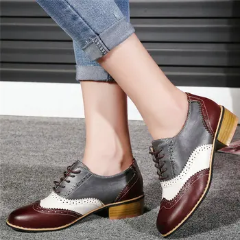 

Chic Shoes Women Lace Up Round Toe Ankle Boots Female Low Top Med Heel Platform Pumps Shoes Casual Shoes US size 3-US Size 10