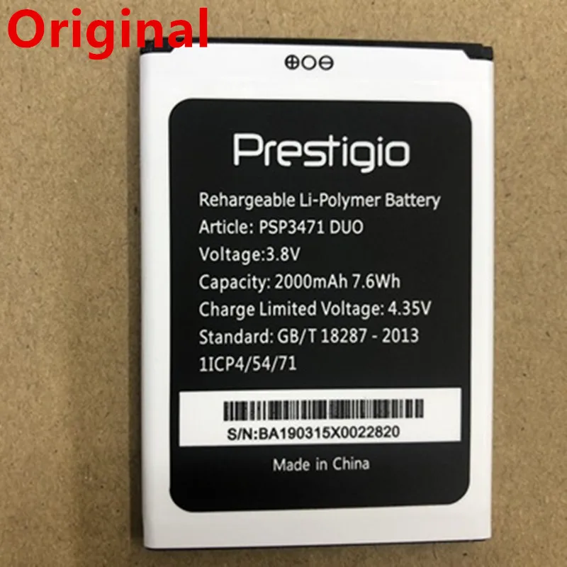 

Новый оригинальный аккумулятор 100% 2000 мАч для Prestigio Wize Q3 PSP3471 DUO Мобильный телефон Замена + номер отслеживания