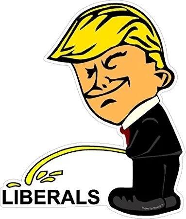 Для знаков от Woody Trump Peeing, ПИСАЮЩИЕ на Liberal наклейка