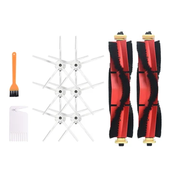 

6 Side Brush + 2 Roller Brush for Xiaomi S6 S5 E35 E2 Robot Vacuum Cleaner Replacement Parts Accessories