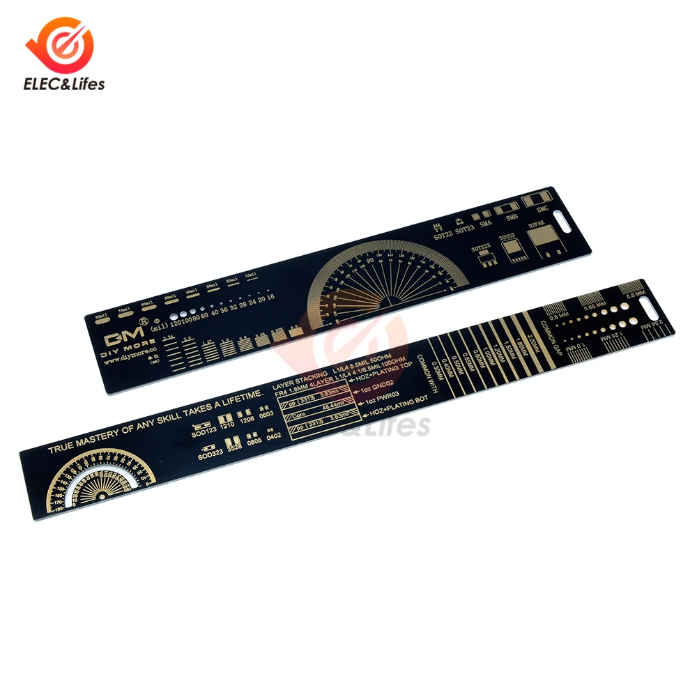 4 см 15 см 20 см 25 см многофункциональная печатная плата линейка для гиков производителей электронных инженеров чип IC SMD диод транзисторная линейка