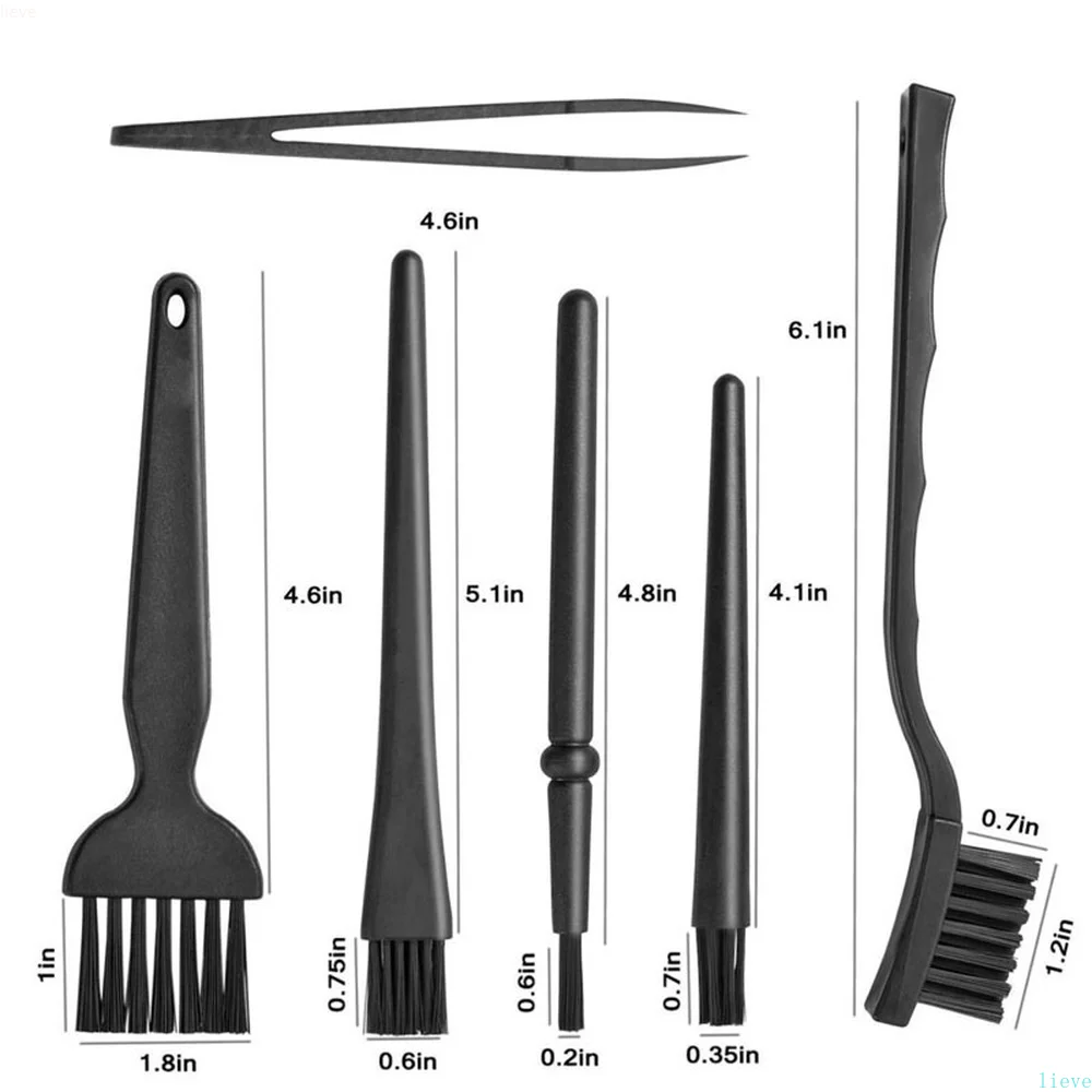 6-Piece Set Of Anti-Static Brushes Tweezers, Cleaning Supplies For Digital Products Such As Keyboards Notebooks Cameras etc