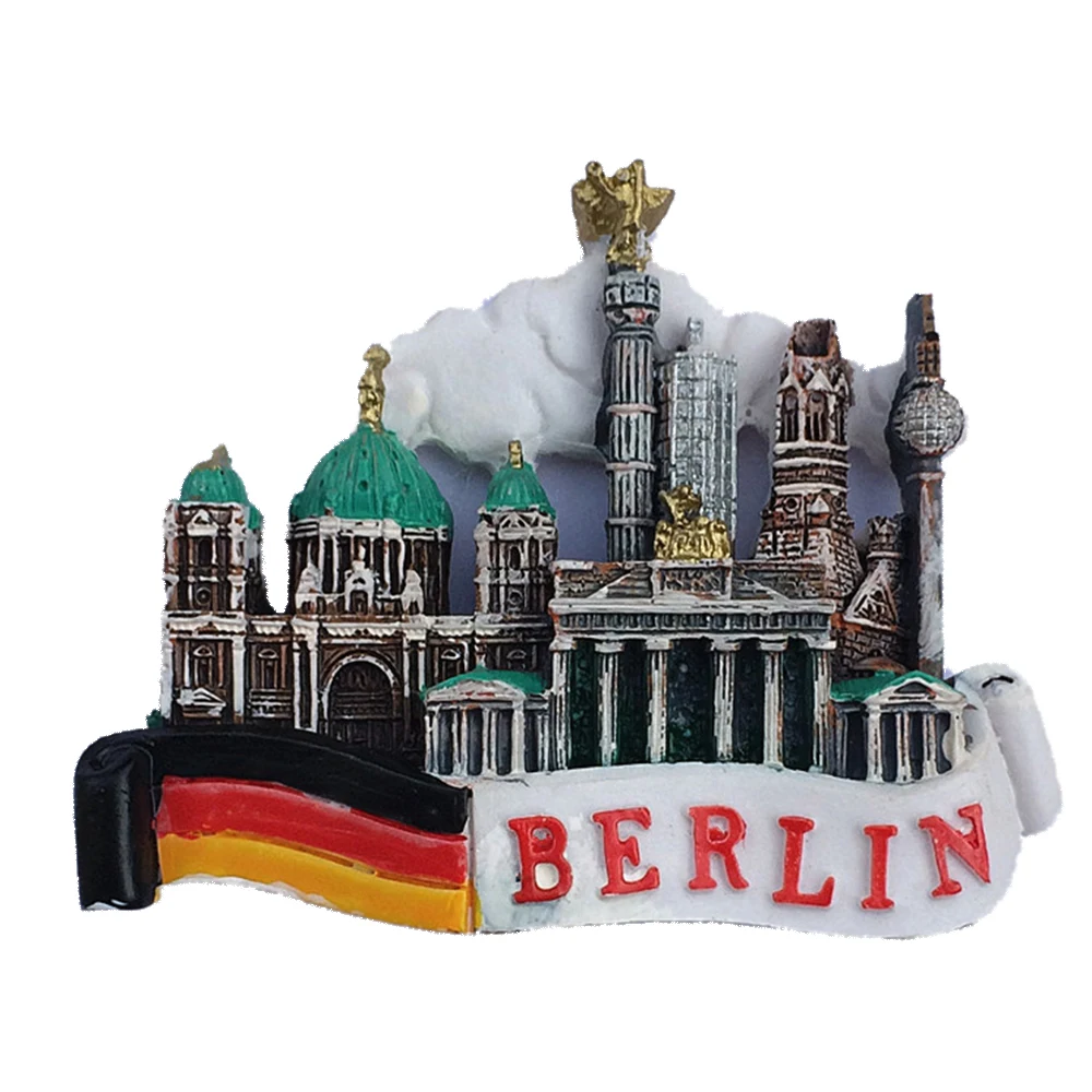 3D Берлинский немецкий памятный магнит на холодильник ручной работы Смола Украшение на холодильник ремесло сувенирная коллекция Новинка