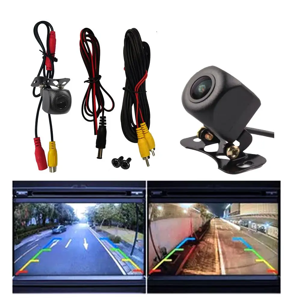 Aesetek Car Backup Camera Rear View Camera Reverse Camera with 170° Wide View Angle 9 LED Lights Super Clear Night Vision RCA Cable for All Vehicles 