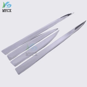 

Car Styling Chrome Side Door Lining Body Molding Garnish Line Trim Cover Protector 4pcs For Hyundai Tucson 2015-2016 2017 2018