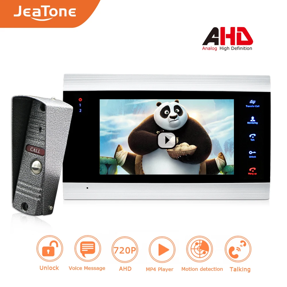 4 Wired 720P/AHD 7'' Video Door Phone Intercom DoorBell Door Speaker Security System Voice message/Motion Detection/MP4 Player 4 Wired 720P/AHD 7'' Video Door Phone Intercom DoorBell Door Speaker Security System Voice message/Motion Detection/MP4 Player