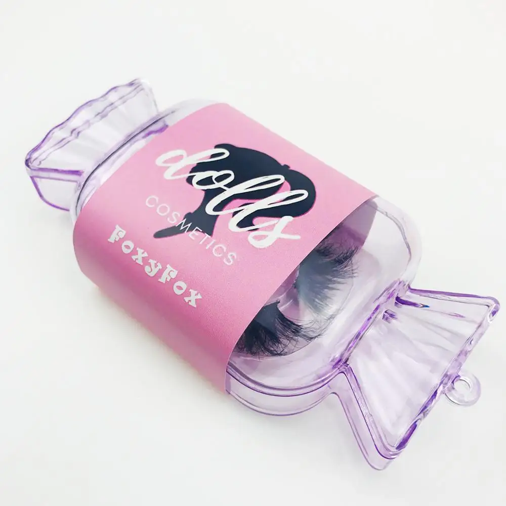 

FOXYFOX Wholesale Price Eyelash Packaging Box Eyelashes Box Package Faux Mink Lashes Candy Lash Box Empty Case Bulk