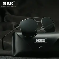 HBK классические мужские солнцезащитные очки поляризованные квадратные очки для ночного вождения мужские очки рolaroid авиационные