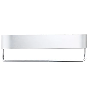 

Storage No Drilling Kitchen Home Shower Basket Wall Mounted Accessories Balcony Bathroom Shelf Aluminum Easy Install Towel Bar