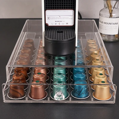 2022 Band Coffee Pods Fiókok Kapszulák Tartó Tároló Állvány Polcjai A Nespresso Kávé Szervező Szerszámhoz - Image 2