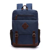 Mens Large Vintage Canvas Backpack for Men Canvas Bookpack Fits Most 15.6 Inches laptop School Laptop Bag Hiking Travel Rucksack 5