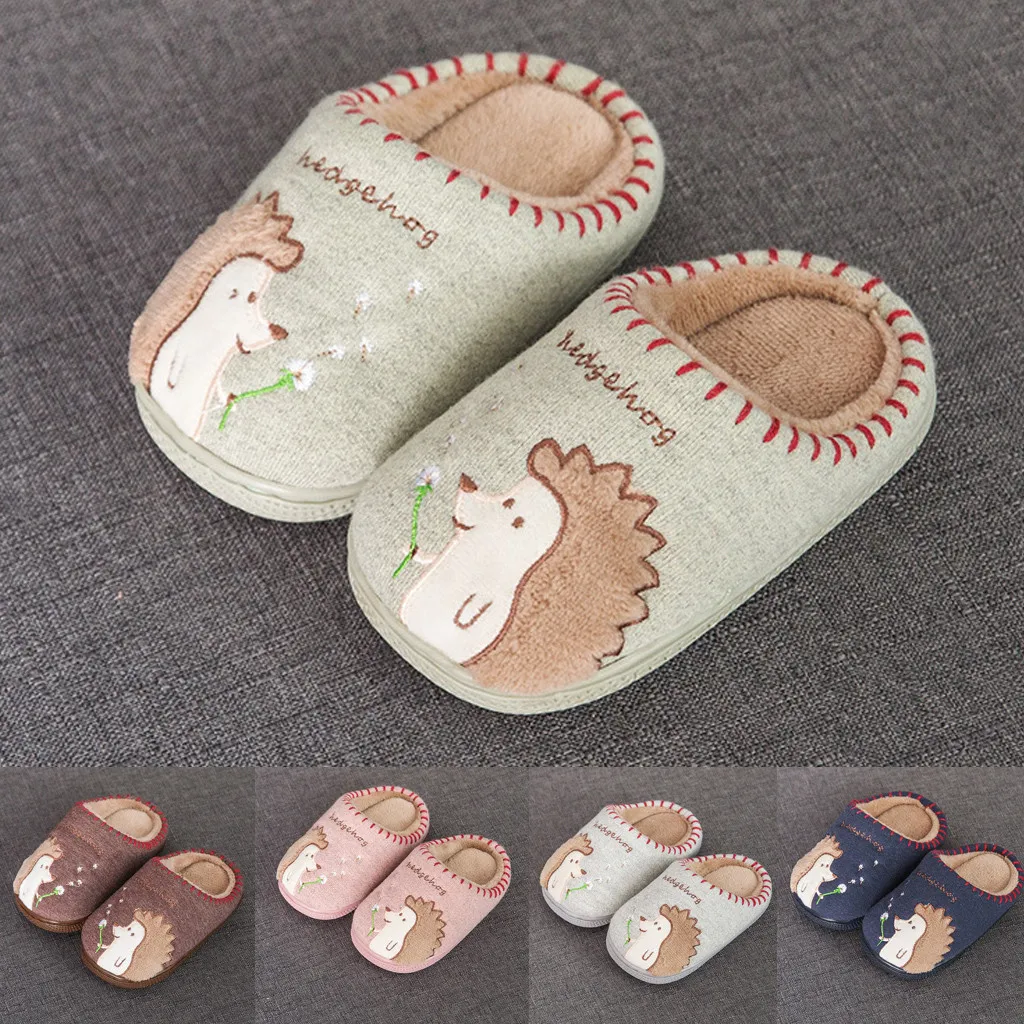 

Children Slippers Toddler Boys Girls Fluffy Little Kids Shoes Warm Cute Animal Home Slipper animal cartoon room bedslippers
