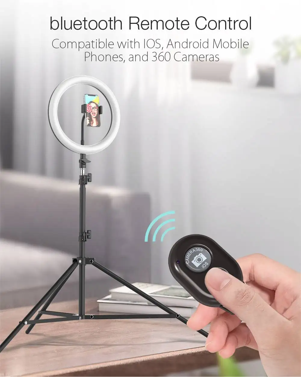 BlitzWolf BW-SL2 12 Вт регулируемый профессиональный держатель для телефона штатив вспышка 126 светодиодов держатель для телефона селфи палка 12 ярких штативов