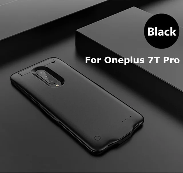 Чехол s для Oneplus 7T Pro, чехол для зарядки внешнего аккумулятора, 6800 мАч, чехол для зарядного устройства для Oneplus 7 T, чехол для аккумулятора - Цвет: Black for 7T Pro