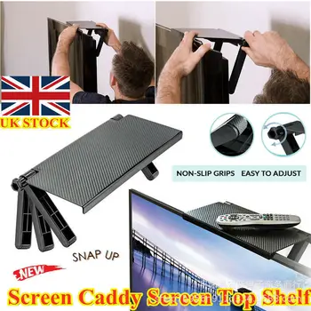 

Adjustable TV Screen Top Shelf Display Shelf Computer Monitor Riser Desktop Stand Saving Space TV Rack Storage Desk