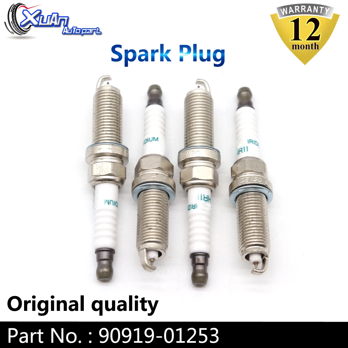 Свеча зажигания Iridium XUAN 4 шт./лот 90919-01253 для Toyota Corolla Matrix Prius V YARIS RAV4 LEXUS CT200h Scion iQ xD