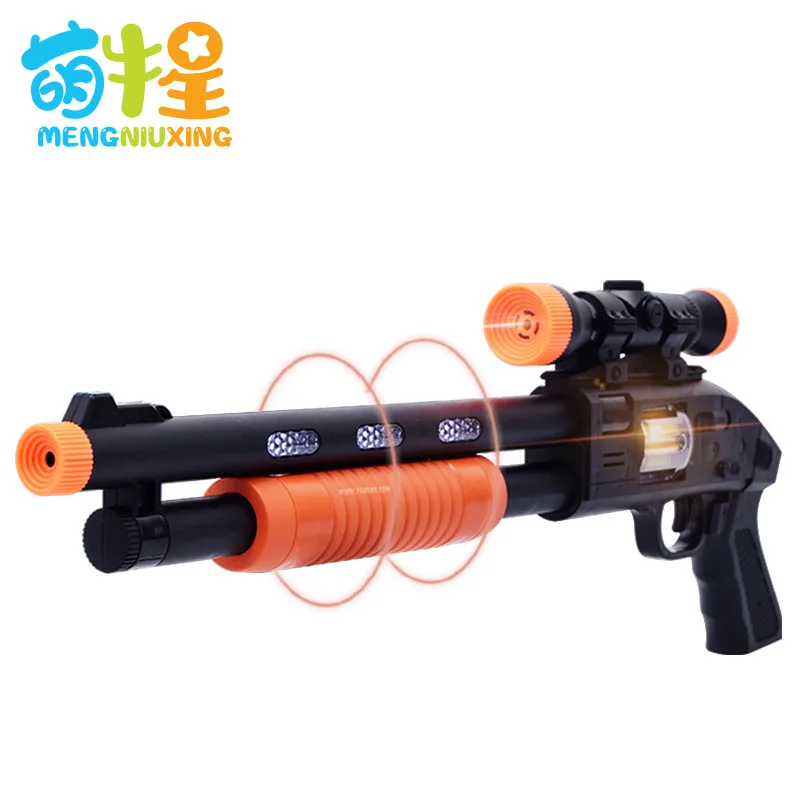 

Meng Cattle Star Children Electric Toy Gun Flash Music Children Sound Gun Military Model Hot Selling