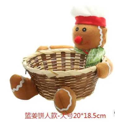 Large Gingerbead Man Новые держатели для подарков Рождественская корзинка для конфет дети большие подарочные коробки для конфет Рождественский орнамент домашний декор - Цвет: Large Gingerbead Man