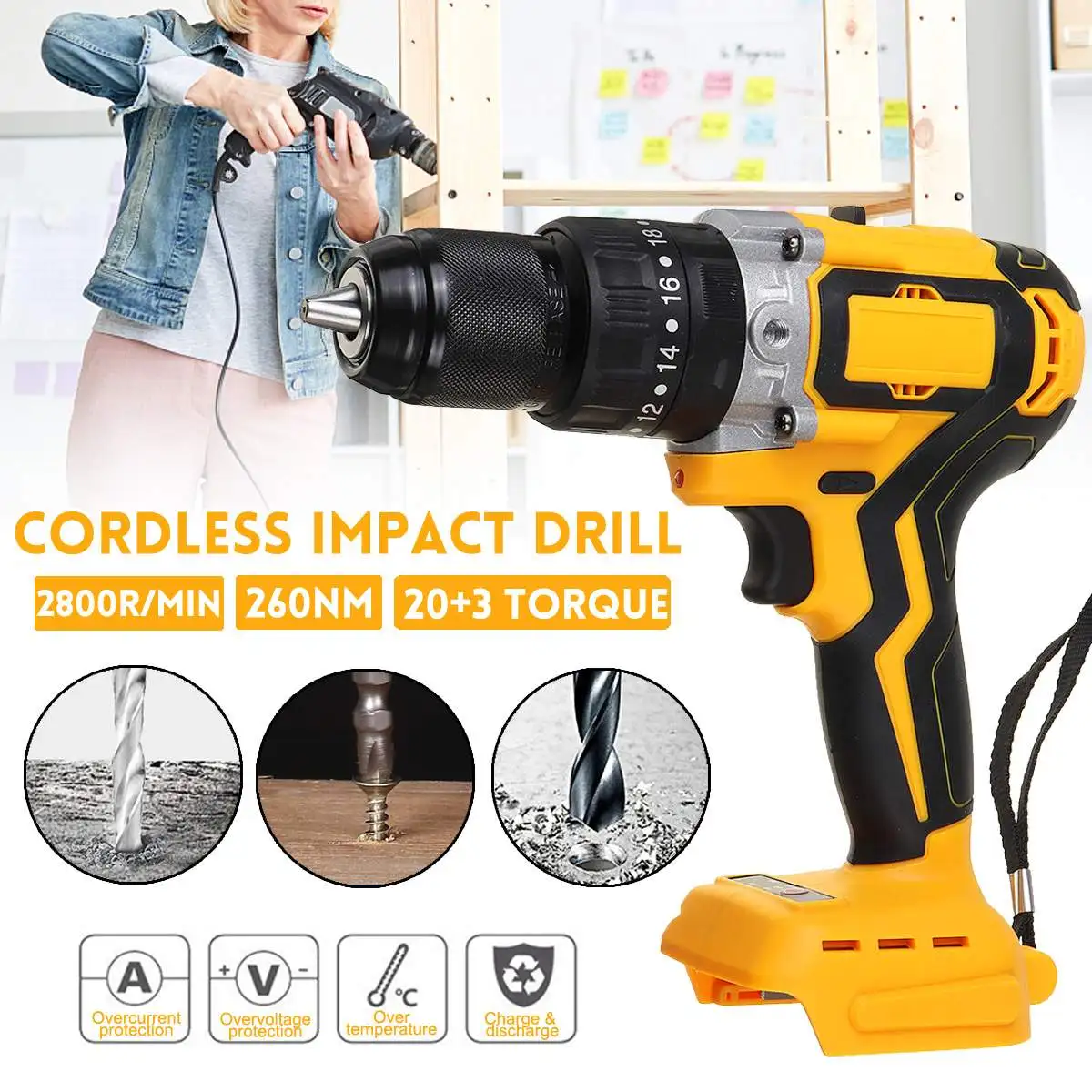 Household all-steel hand drill Multifunction wood