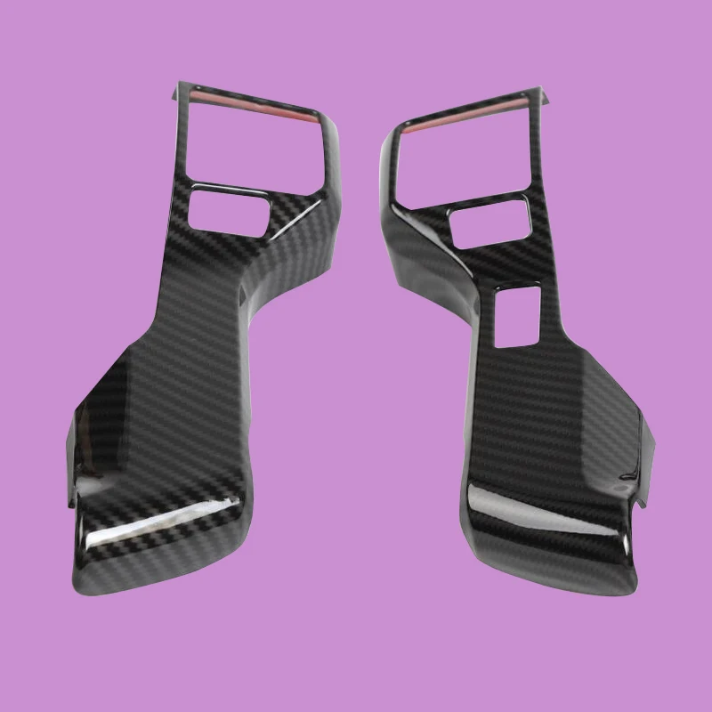 

DWCX 2pcs Carbon Fiber Black Steering Wheel Moulding Panel Cover Frame Trim Fit For Toyota 4Runner 2014 2015 2016 2017 2018 2019