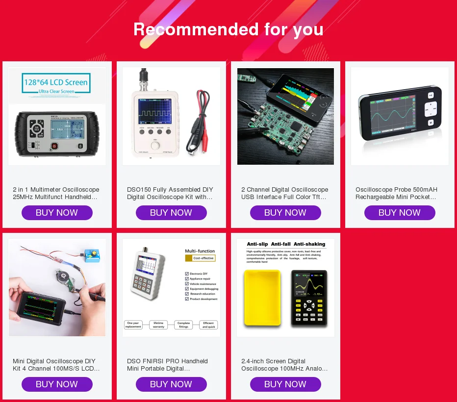 Мини цифровой осциллограф DIY Kit 4 канала 100 мс/с ЖК-дисплей USB осциллограф карманный размер хранения Обучающий набор осциллограф