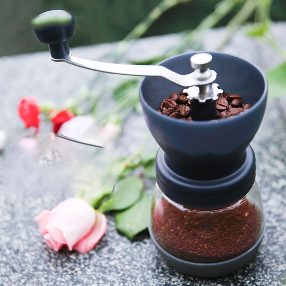 

Kitchen Tools Manual Washable Black Conical Ceramic Burr Non-Slip Coffee Grinder Mill Cleaning Brush Portable Home Storage Jar