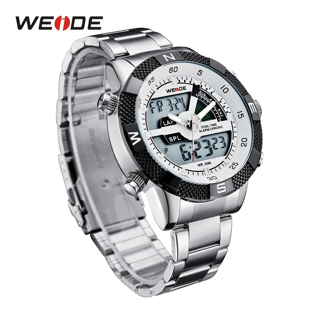 WEIDE Watch Men Relogio Masculino Watch Design Date Alarm Back Light Time Zone Quartz Reloje Hombre Digital Watchwrist Men Watch