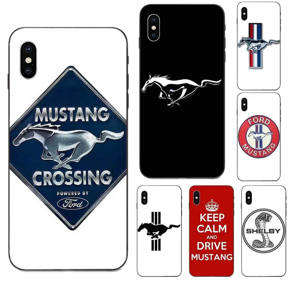 Чехол для телефона Mustang с логотипом автомобиля Apple iPhone 4 5 6 6S 7 8 11 Plus X XS Max XR Pro |