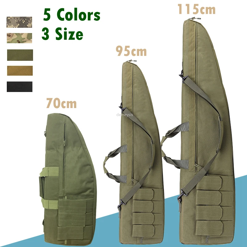 

70cm / 95cm / 115cm Tactical Gun Storage Bag Outdoor Shooting Hunting Shotgun Carry Case Military Rifle Shoulder Bag with Pad
